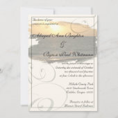 Coucher de soleil sur la plage avec Faire-part de  (Devant)