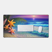 Coucher de soleil sur la plage de l'Imaginaire tro (Clavier et souris)