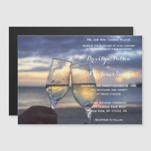 Coucher De Soleil Sur La Plage Invitations De Mari