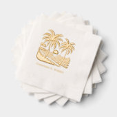 Coucher De Soleil Sur La Plage, Palmiers Du Nom (Insitu (empilé))