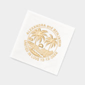 Coucher De Soleil Sur La Plage, Palmiers Mariage C (Gauche)