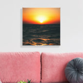 Coucher de soleil sur la plage sur toile (Insitu(Salon))