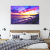 coucher de soleil sur la plage toile enveloppée (Insitu(Chambre))