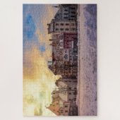 Coucher de soleil sur la rue à Riga Jigsaw Puzzle (Vertical)
