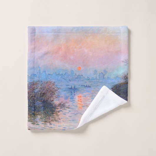 Coucher de soleil sur la Seine Claude Monet (Gant de toilette)