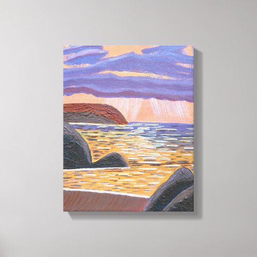 Coucher de soleil sur la toile de la mer (Recto)
