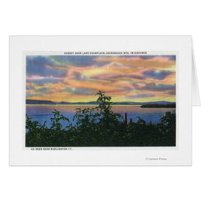 Coucher de soleil sur le lac, Adirondack Mts dans (Devant horizontal)