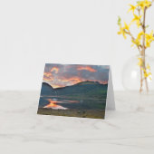 Coucher de soleil sur le Loch Long, carte de vœux (Fleur jaune)