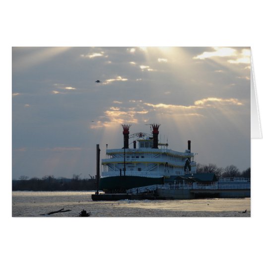 Coucher de soleil sur le Mississippi (Devant horizontal)