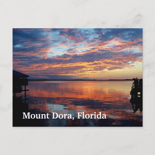 Coucher de soleil sur le mont Dora Floride carte p (Devant)
