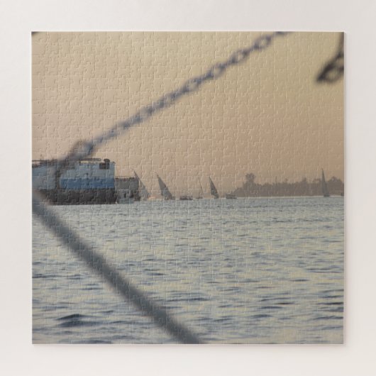 Coucher de soleil sur le Nil - Égypte Puzzle (Vertical)