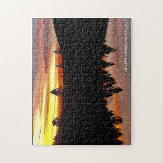 Coucher de soleil sur le Puzzle d'Olson Lake (Vertical)