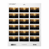 Coucher de soleil sur les Étiquettes de adresse du (Feuille entière)