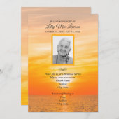 Coucher de soleil sur les invitations au service c (Devant / Derrière)