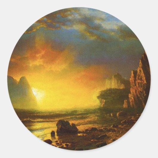 Coucher de soleil sur les stickers de la côte cali (Devant)