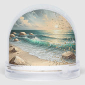 Coucher de soleil sur les vagues océaniques et le (Arrière)