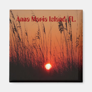 Coucher de soleil sur l'île Anna Maria, FL, aimant