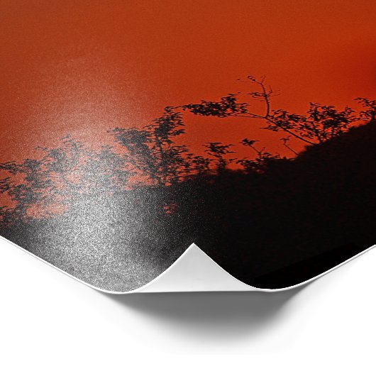 Coucher De Soleil Sur L'Impression Photo Marsh (Coin)