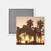 Coucher de soleil sur Père Noël Monica Magnet (Recto/Verso)