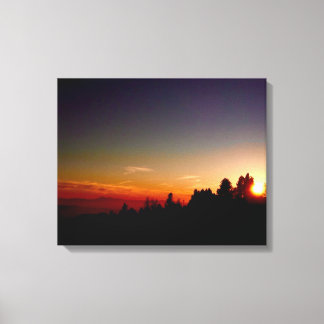Coucher de soleil sur toile