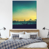 Coucher de soleil sur toile (Insitu(Chambre))