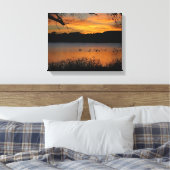 Coucher de soleil sur toile étanchée du lac Imprim (Insitu(Chambre))