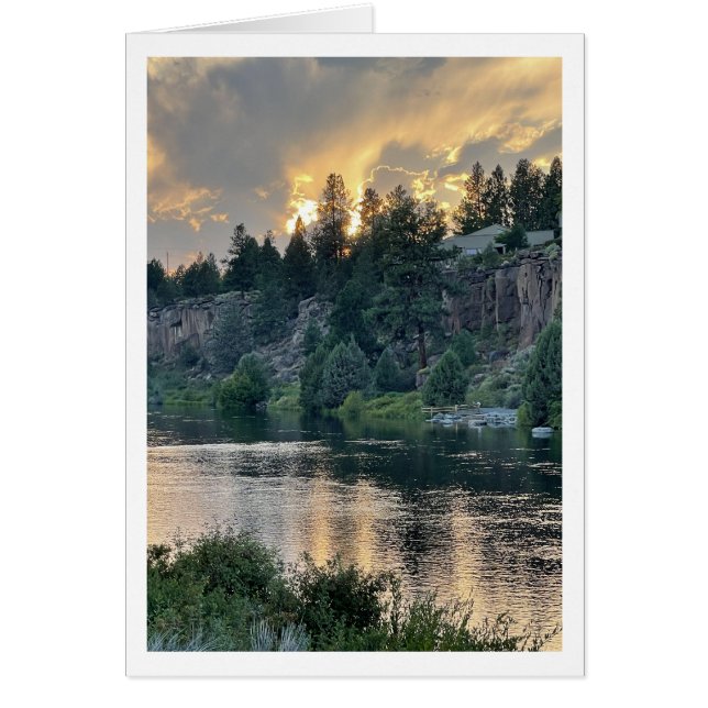 Coucher de soleil sur une rivière (Devant)