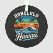 Coucher de soleil surf Honolulu Hawaï (dos)