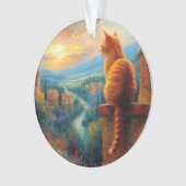 Coucher de soleil toscan avec un chat roux (devant)