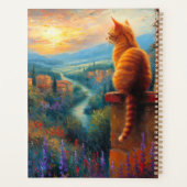 Coucher de soleil toscan avec un chat roux (Dos)