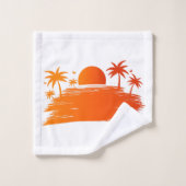 Coucher de soleil tropical (Gant de toilette)
