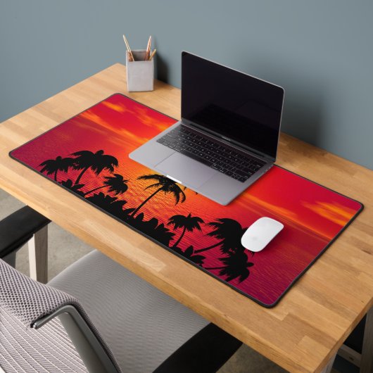 Coucher de soleil tropical avec palmiers (Bureau 2)