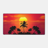 Coucher de soleil tropical avec palmiers (Recto)