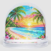 Coucher de soleil tropical avec palmiers (Arrière)