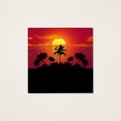 Coucher de soleil tropical Palmiers Silhouette Pla (Dos)