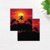 Coucher de soleil tropical Palmiers Silhouette Pla (Bureau)