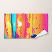 Coucher de soleil tropical vif (Serviette à main)