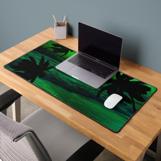 COUCHER DE SOLEIL VERT MODERNE PLAGE NATURE (Bureau 2)