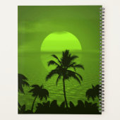 Coucher de soleil Vert Tropiques Plage de palmiers (Dos)
