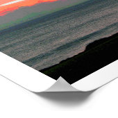 Coucher de soleil vintage Hawaii Affiches (Coin)