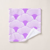 Coucher de soleil, violet tonique, texture béton (Gant de toilette)