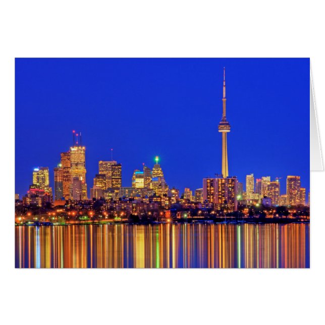 Coucher de ville de Toronto la nuit (Devant horizontal)