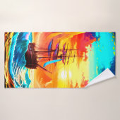 Coucher du soleil (Serviette de bain)