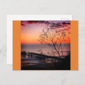 Coucher du soleil à la carte postale de Seacliff (Devant / Derrière)