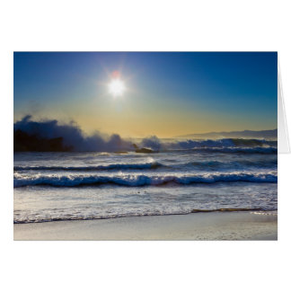 Coucher du soleil à la plage de Santa Monica,