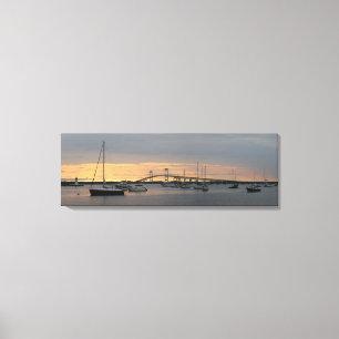 Coucher du soleil à Newport, RI - toile