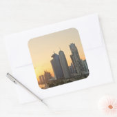 Coucher du soleil au-dessus de Doha, autocollant (Enveloppe)