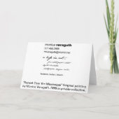 Coucher du soleil au-dessus de la carte de voeux (Dos)