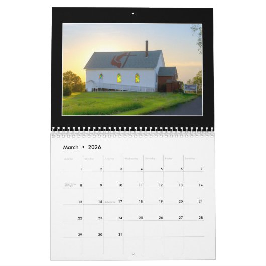 Coucher du soleil dans le calendrier mensuel du (Mar 2026)