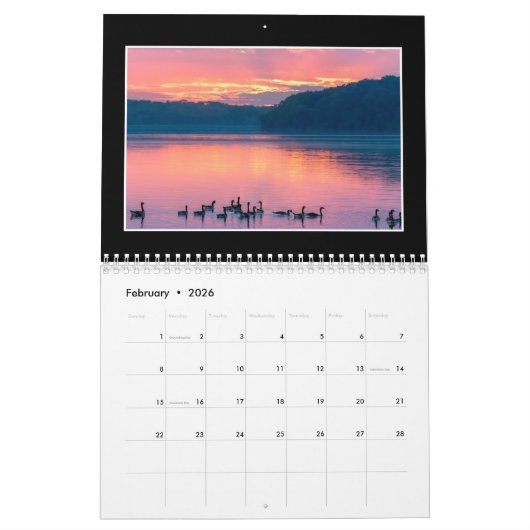 Coucher du soleil dans le calendrier mensuel du (Feb 2026)